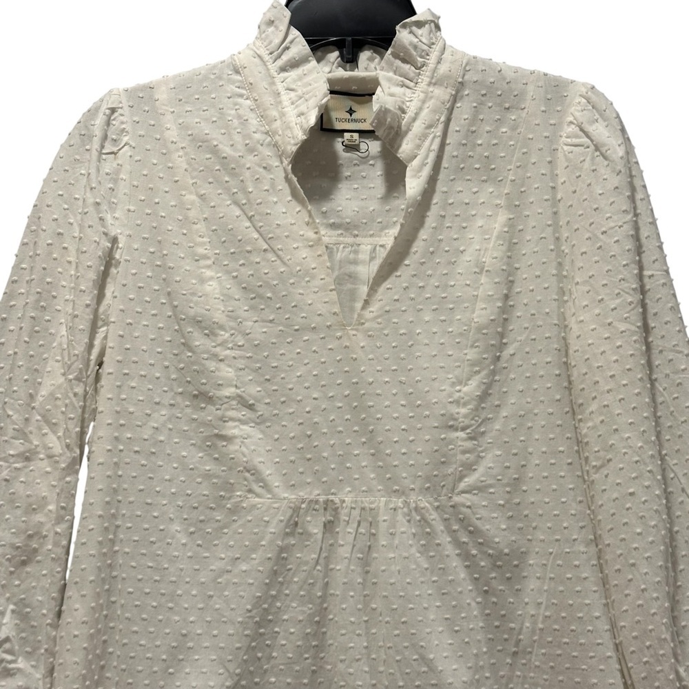 Tuckernuck Stone White Linen Palmerston Dress Sz: Small - Picture 5 of 11